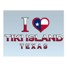 Île de Tiki, le Texas Cartes Postales