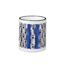 Ille-et-Vilaine ondulant le drapeau Tasse