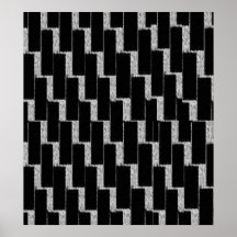 Illusion argentée et noire posters