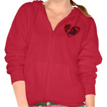 Illusion des sweat - shirts à capuche de coeurs t-shirts