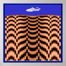 Illusion optique de tremblement de terre affiche