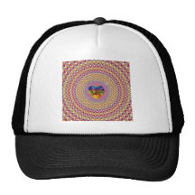 Illusion rougeoyante de coeur casquette
