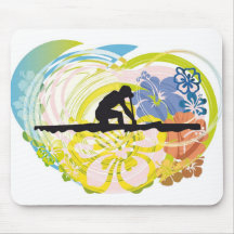 Illustration d'aviron tapis de souris