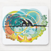 Illustration d'aviron tapis de souris