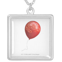 Illustration de ballon avec un cerveau superposé colliers