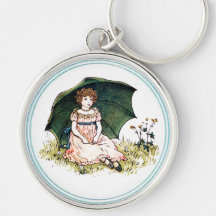 Illustration de livre vintage de Kate Greenaway Porte-clés