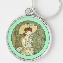 Illustration de livre vintage de Kate Greenaway Porte-clés