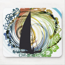 Illustration de planche à voile tapis de souris