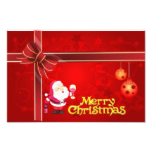 Illustration de rouge de Joyeux Noël Tirage Photo
