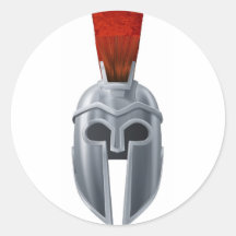 Illustration spartiate de casque autocollant