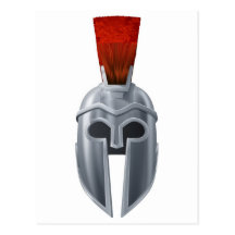 Illustration spartiate de casque cartes postales