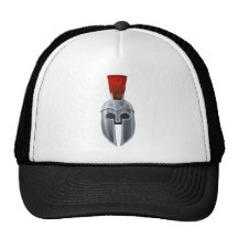 Illustration spartiate de casque casquette de camionneur