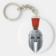 Illustration spartiate de casque porte-clef