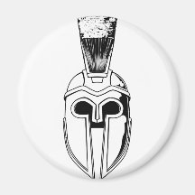 Illustration spartiate monochrome de casque magnets