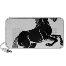 Illustration stylisée de cheval haut-parleurs iPod