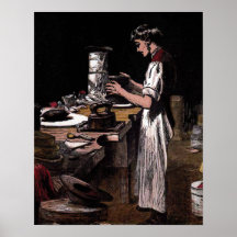 "Illustration vintage du chapelier" Poster