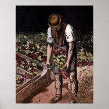 "Illustration vintage du jardinier" Posters