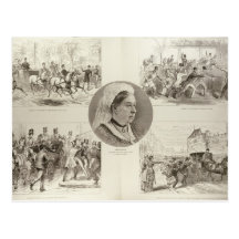 Illustrations des attaques sur la Reine Victoria Cartes Postales