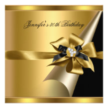 Image de diamant noir d'or de fête d'anniversaire bristols personnalisés