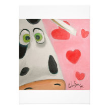 Image mignonne de Valentines de coeurs de visage d Faire-part Personnalisé