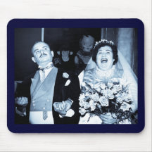 Image vintage de mariage - couple heureux (Cyanoty Tapis De Souris