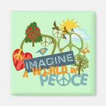 Imaginez la paix du monde aimant pour réfrigérateur