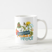 Imaginez un monde dans la paix tasse