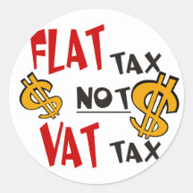 Impôt à taux unique autocollants ronds