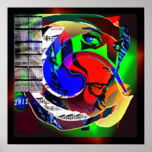 Impression artistique d'affiche de calendrier de l