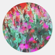 Impression des fleurs dans le jardin (2012) adhésifs