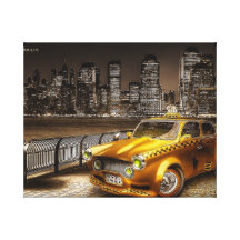 Impression sur toile taxi américain