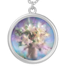 Impressionniste floral pendentif