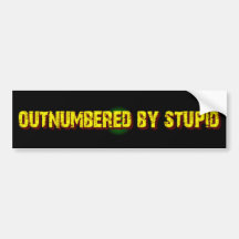 In aantal overtroffen door Stom Bumpersticker