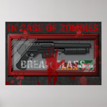 In het geval van het Poster van Gamer van Zombieën