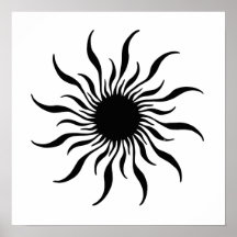 Inca affiche noire/blanche de Sun