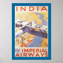 India door Imperial Airways Print