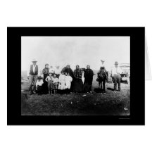 Indiens de Kickapoo en dehors de d'une tente 1920 Carte De Vœux