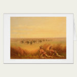 Indiens rampant sur un troupeau de Buffalo (1907A) cartes