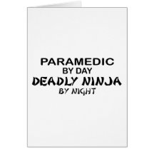 Infirmier Ninja mortel par nuit Cartes De Vœux