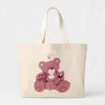 Infirmière d'ours de nounours dans le rose sacs