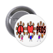 Infirmière pédiatrique--"Pédiatrie d'amour de paix Badges Avec Agrafe