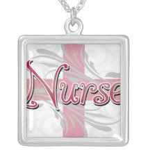 Infirmière rose de croix/remous colliers