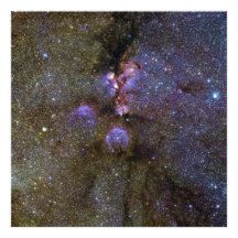 Infrarood Afbeelding van de Nevel NGC 6334 van de  Fotoafdruk