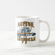 Inheemse Amerikaanse Vrachtwagenchauffeur Koffie Mokken