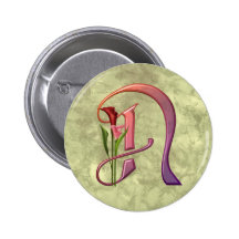 Initiale colorée N de calla Badges