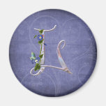Initiale précieuse L de papillon Aimants Pour Réfrigérateur