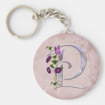 Initiale précieuse P de papillon Porte-clé