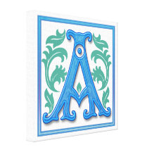 Initiale vintage A - monogramme A Toile Tendue Sur Châssis