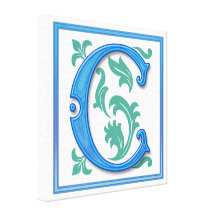 Initiale vintage C - monogramme C Toiles Tendues Sur Châssis