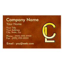 initiales  C et L en or Cartes De Visite Professionnelles